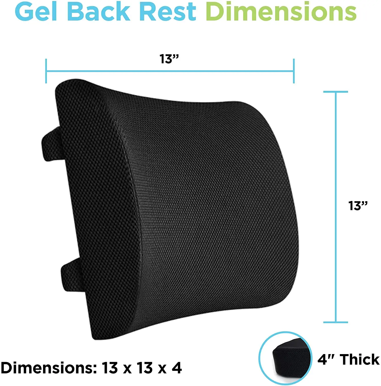 Breathable Mesh Fabric Memory Foam Seat Back Support Lumbar Support ...