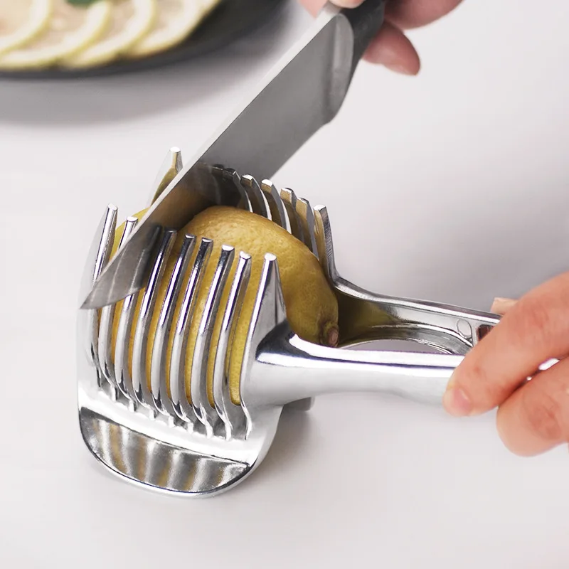 Easy Cut Onion Holder Fork Stainless Steel +plastic Vegetable