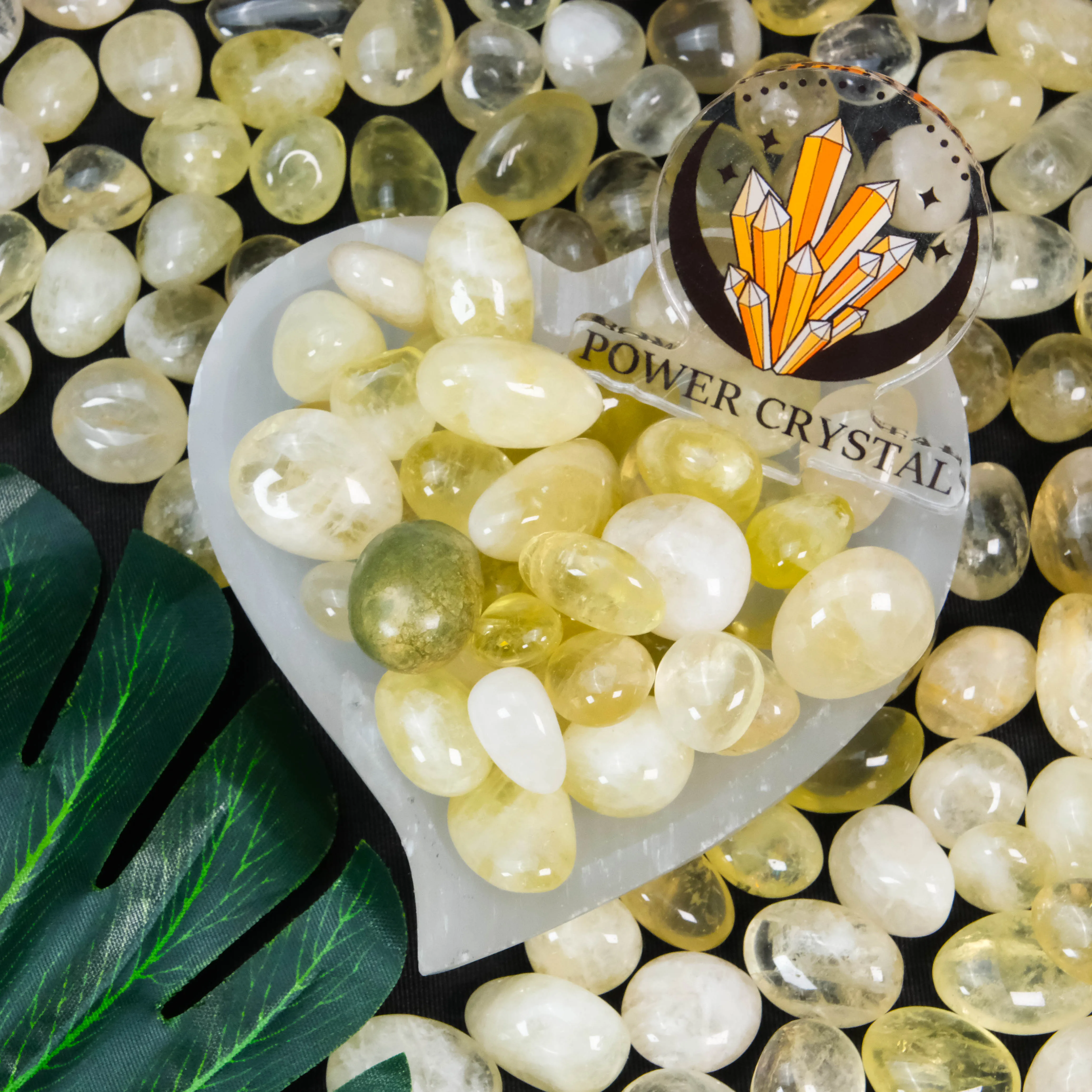 Wholesale Natural Polished 3cm Clear Citrine Tumbled Stone Crystal