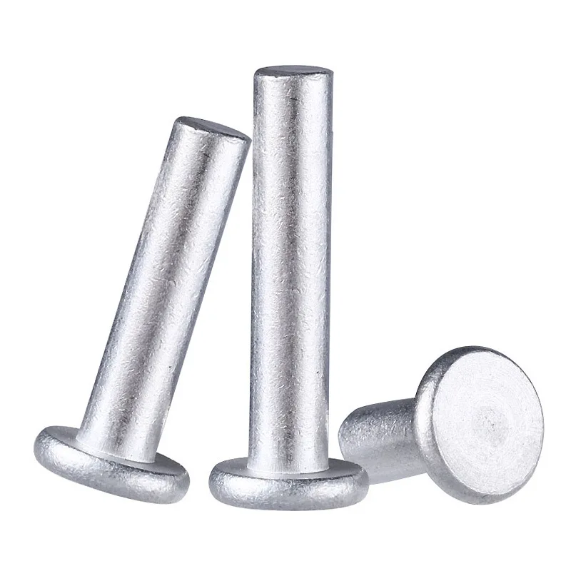 Hilitchi 800-Piece Aluminum Round Head Solid Rivets – Knurled Shanks, 8 Sizes (M2-M4) – For Furniture, Appliances, Metalwork & More