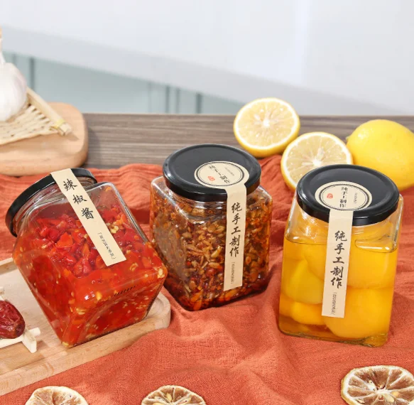 Clear Square Honey Jars,Honey Jars And Labels,Glass Gar With Lid 45ml