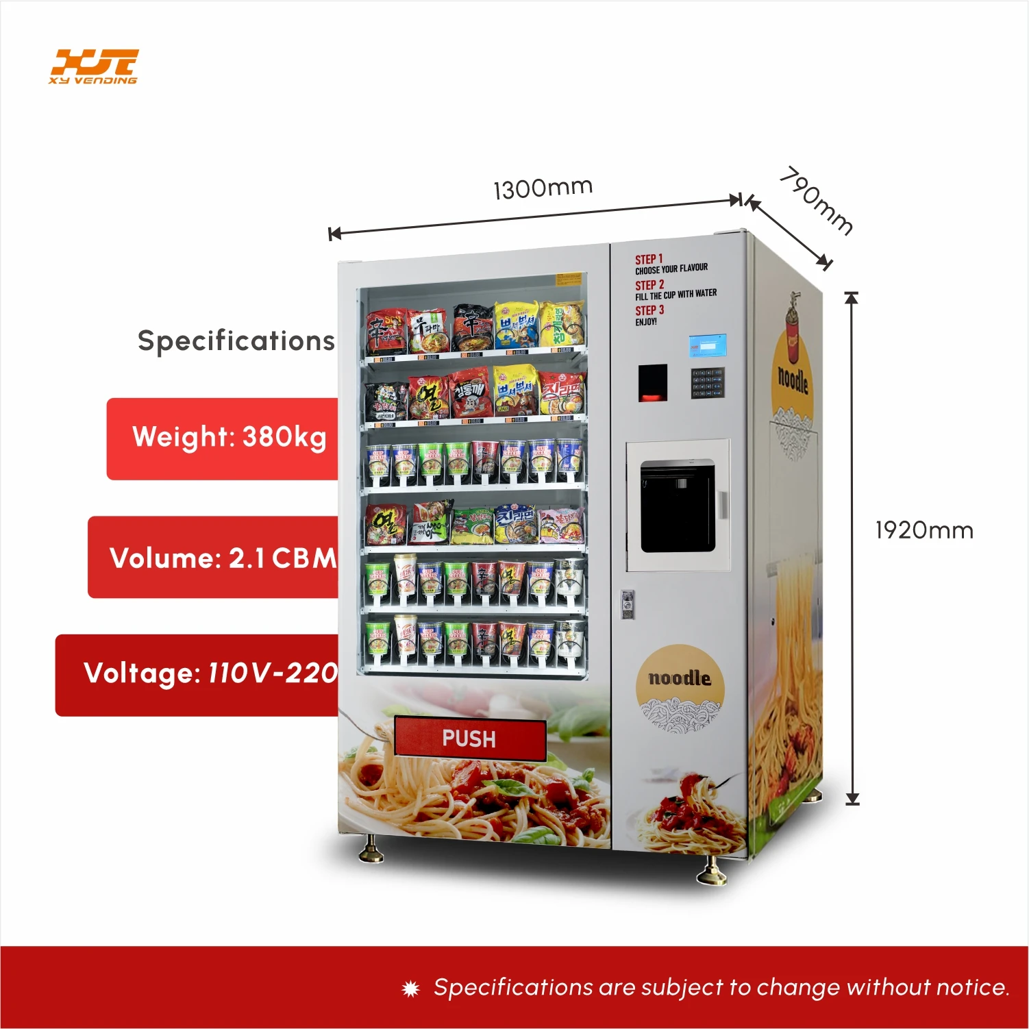カスタマイズ可能なXYブランド自動販売機LEDスクリーン10スロット温水