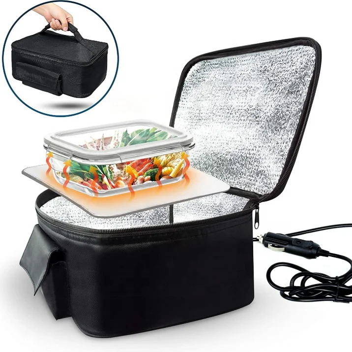 Portable Personal 12V Car Electric Lunch Box Mini Hot Food Heating Bag 