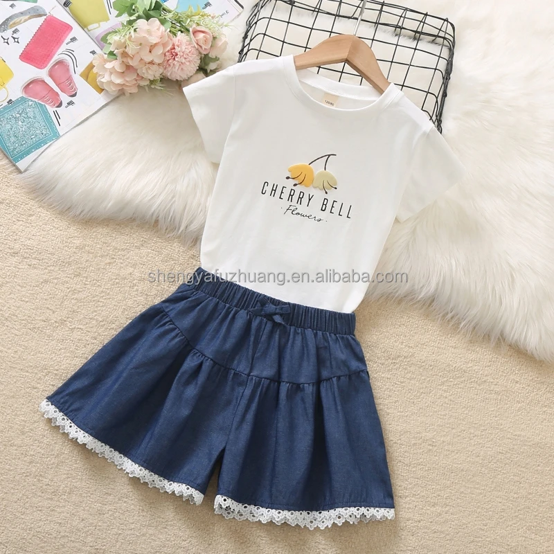 2022 children's wear women's T-shirt set high quality factory direct sales