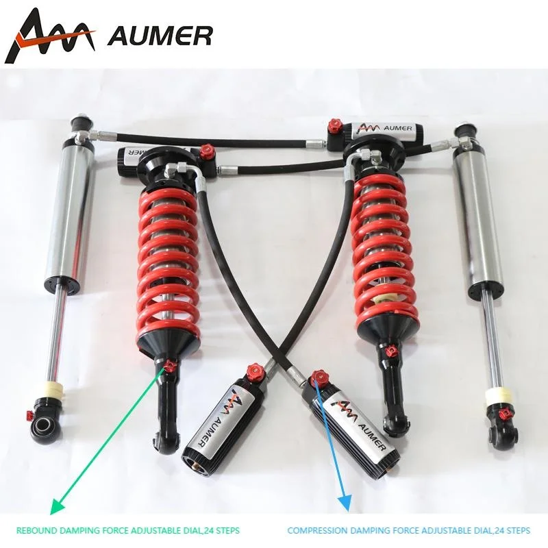 Aumer Compression Rebound Damping Force Adj. Shock Absorber 4x4 Lift Suspension Kit for Toyota LC200 LX570 300 Land Cruiser 200