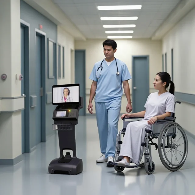 Temi AI Companion Robot Vital Signs Monitor Healthcare Autonomous Navigation Robot for Patient Monitoring Abnormal Alert