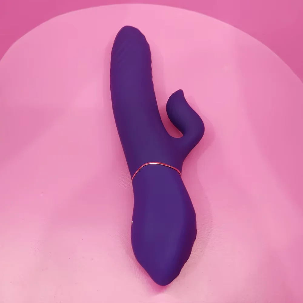Female G-Spot Rabbit Vibrator Massager with Tongue-Licking Clitoral Sucking & Rubbing Features