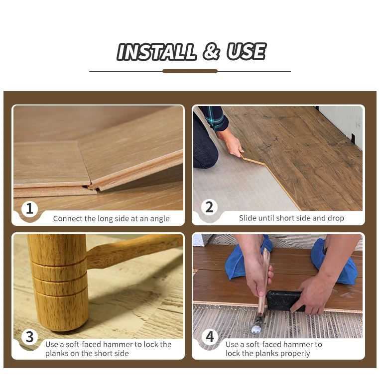 American Glossy White Laminate Flooring Waterproof Laminate Pvc Vinyl