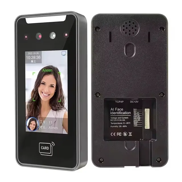 Cheap price AI21 Cloud ADMS software and Phone APP Face and Card Time Attendance with access control AI Face recogntion