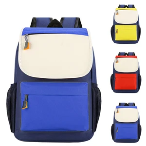 Unisex Fashionable Backpack for Daily Use Kids School Bags with Colorful Camouflage Pattern and Logo Made of Polyester Lining