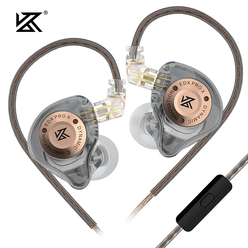 Fone De Ouvido, Intra Auricular, KZ EDX PRO X, Cinza, Dynamic, 1,2m