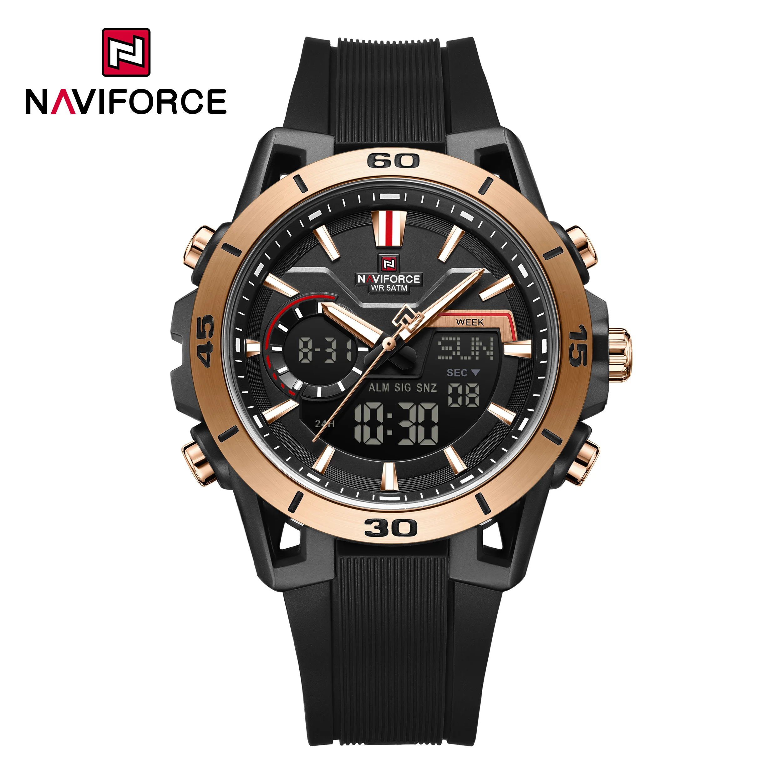 NAVIFORCE 7135 Men's Dual Display Sports Watch