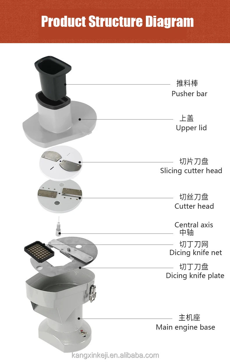 Commercial Small Potato Chopper Automatic Vegetable Cutter Mini Tomato Slicer Pineapple Shredder Machine