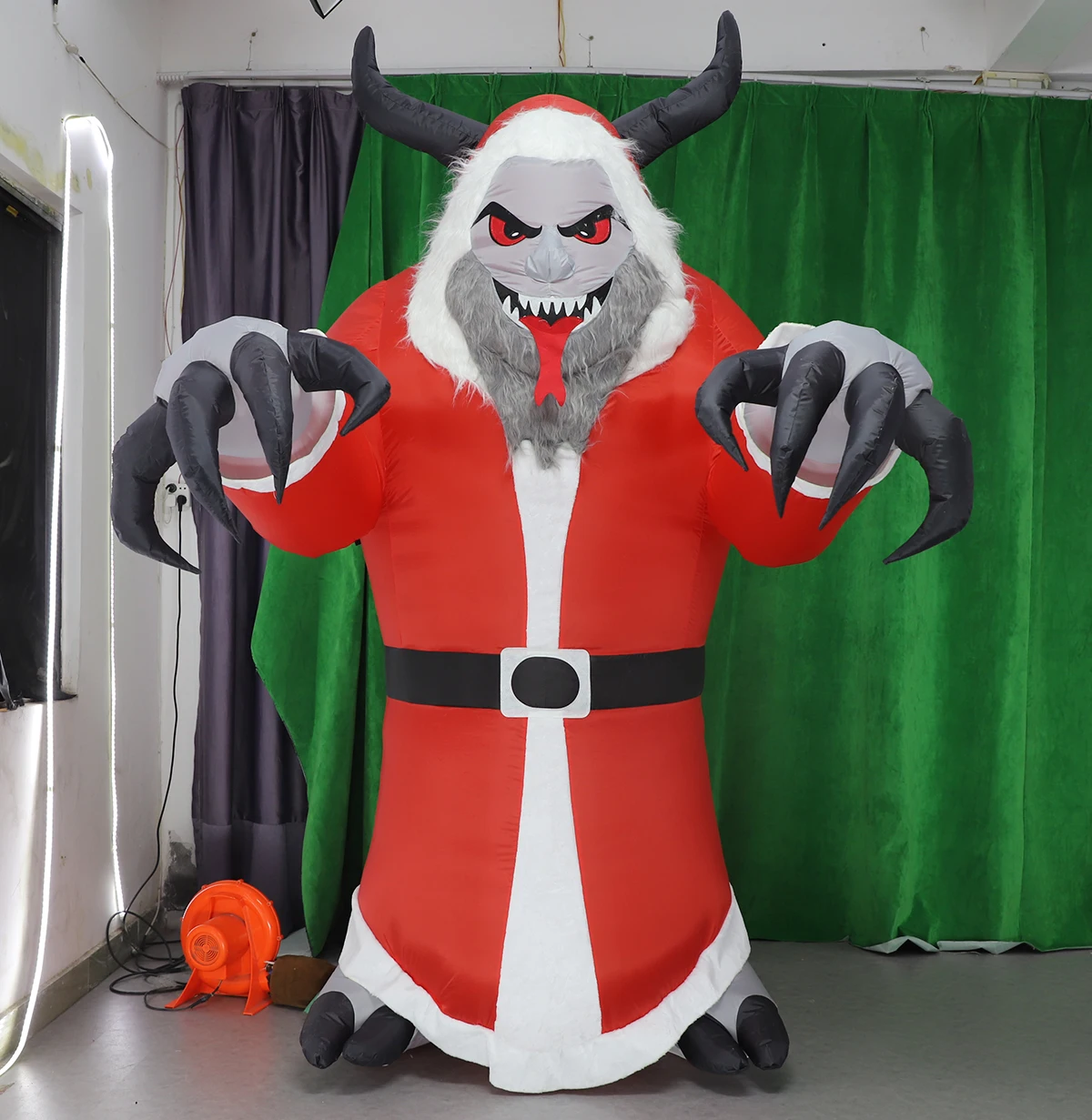 Unisex Halloween Inflatable Evil Monster Mascot Costume Plush Walking Furry Giant Monster for Adults Inspired by Animal Theme