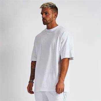 Cotton loose fit little drop shoulder brand blank men t shirt oversized t-shirt custom
