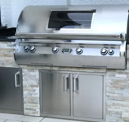Prima Modern Outdoor BBQ Stainless Steel Kitchen Cabinet With Grill and ...