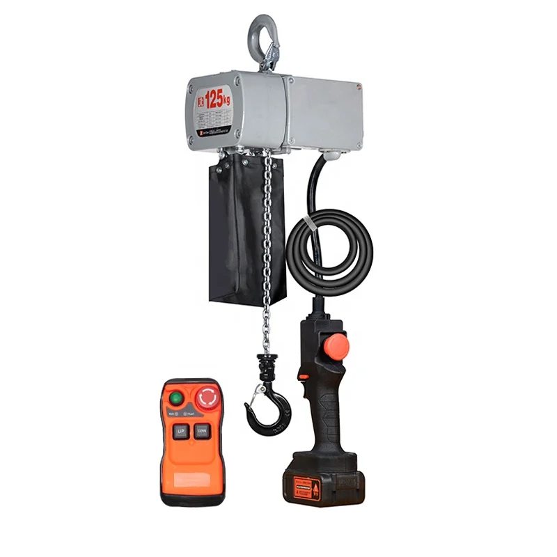 Jentan Latest Design IP65 Portable 200kg Electric Lifting Li Battery Hoist with Wireless Remote Control Option