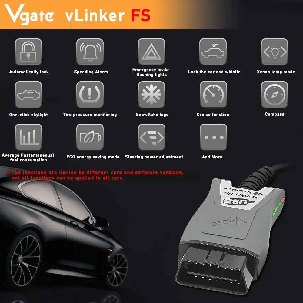 Vgate vlinker FS USB для Ford FORScan ELM327 HS/MS-CAN OBD 2 OBD2  автомобильный диагностический ELM 327 сканер Интерфейс Инструменты OBDII  для Mazda| Alibaba.com