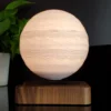 Wood base with levitating jupiter