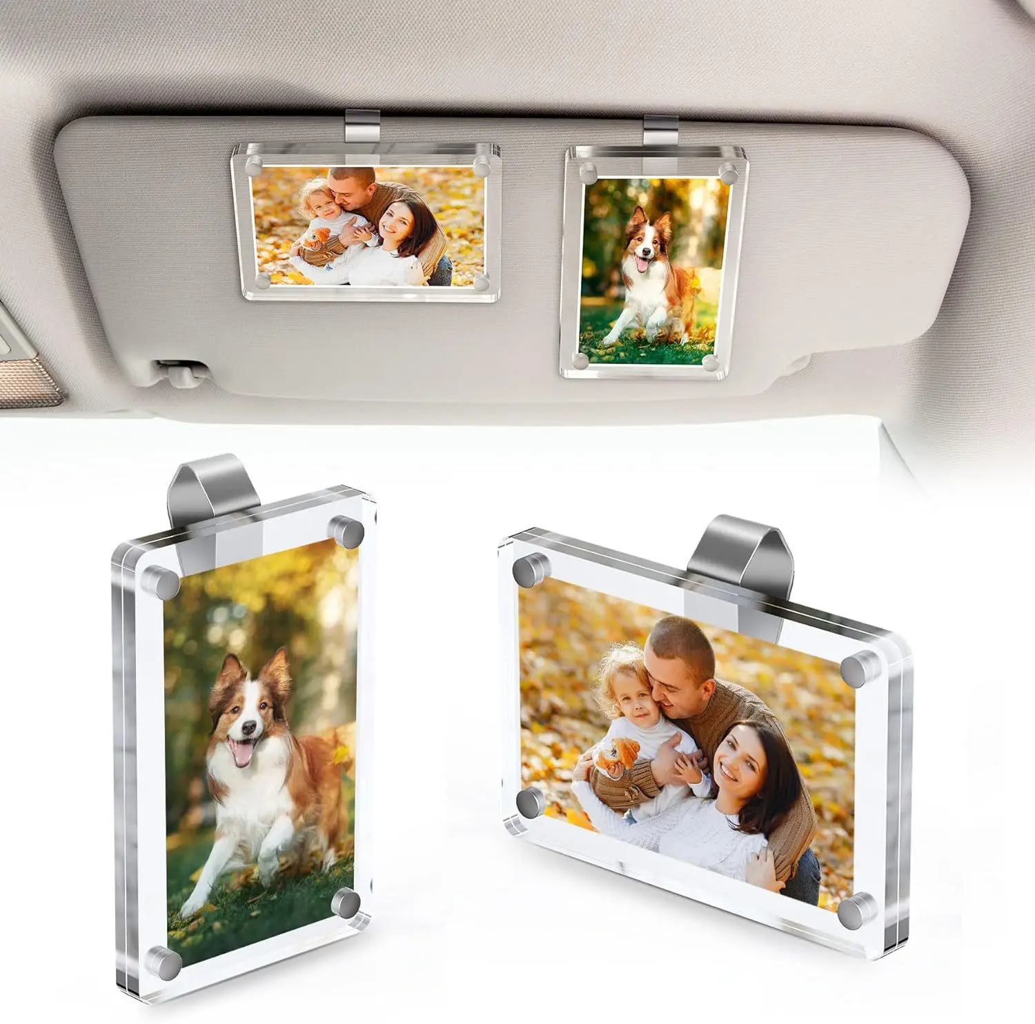 Magnetic Car Sun Visor Photo Clips