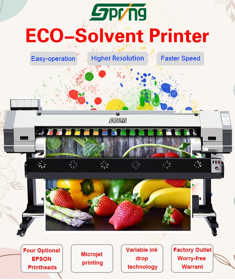 Spring Sp1900 8ft Large Format Printer High Speed Eco Solvent Printer ...