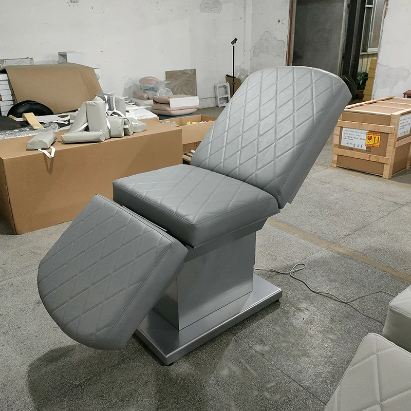 Luxury Grey Medical Beauty Salon Bed 3/4 Motors Electric Massage Table