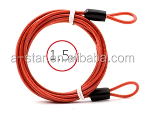 Luggage high carbon pvc steel wire hose lock safety rope lanyard cable anti theft Security Wire cables
