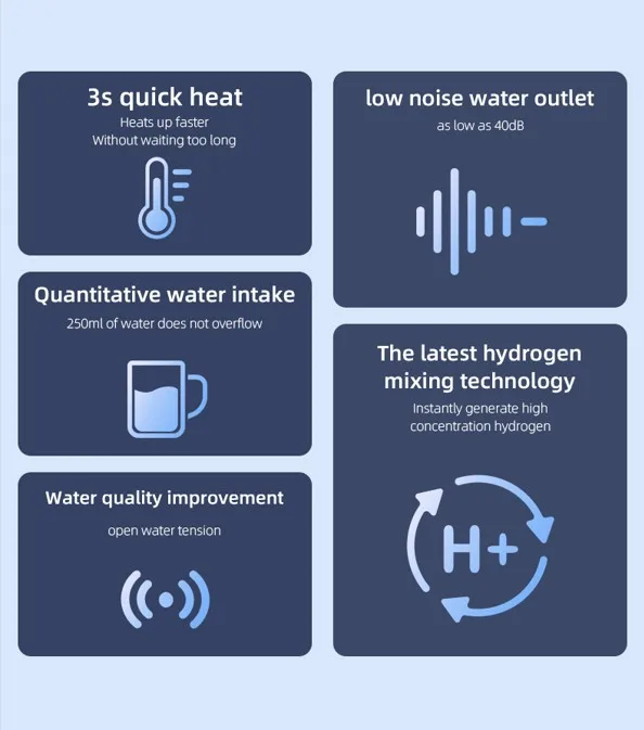 Tesran 2024 New Year Product Hydrogen Water Dispenser Household Hotel Desktop Hot Electrolysis Water Dispenser on Sale