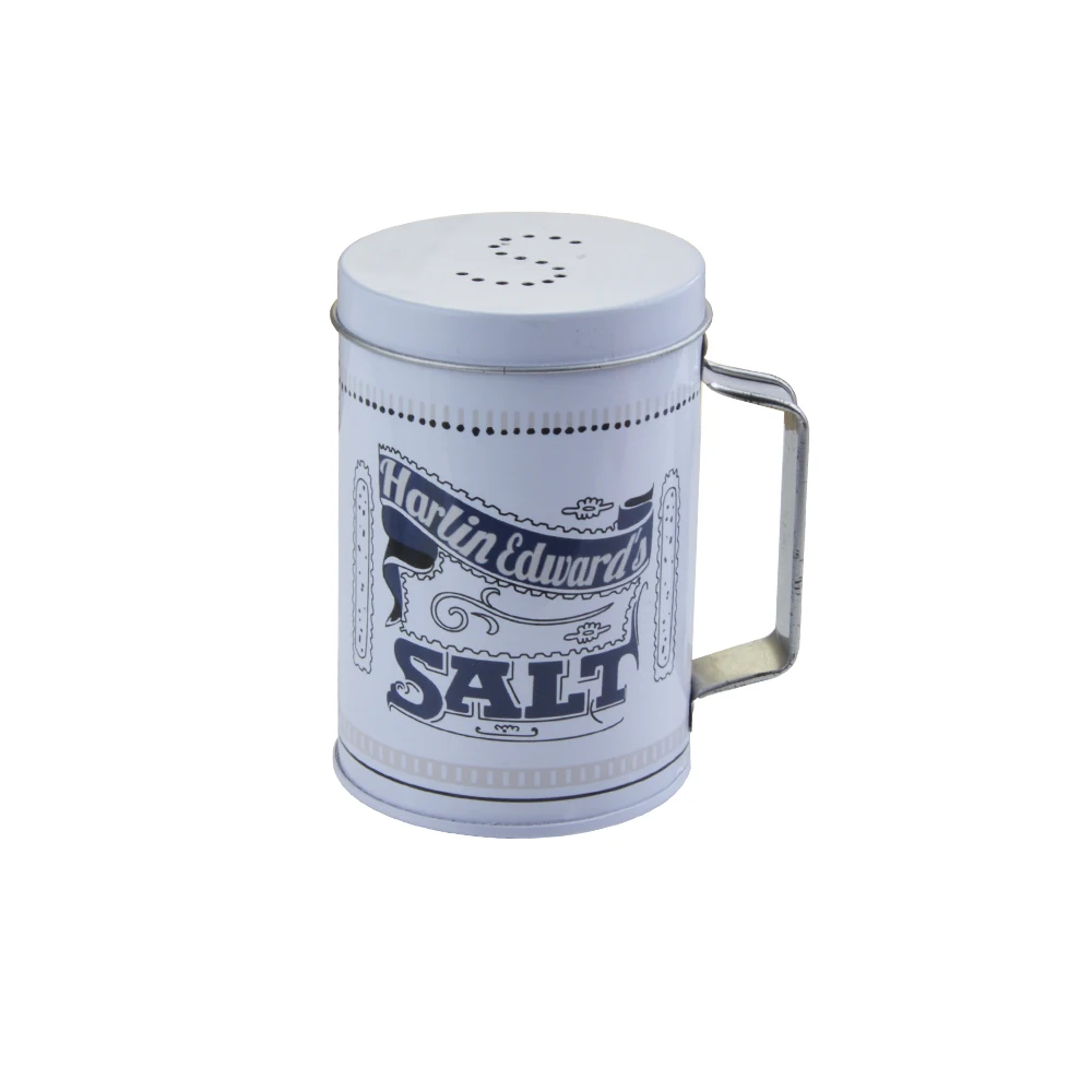 Factory Direct Custom Metal Tin Box Packaging Empty Metal Cans for Chewing Gum Salt Pepper & Spice Containers with Handle