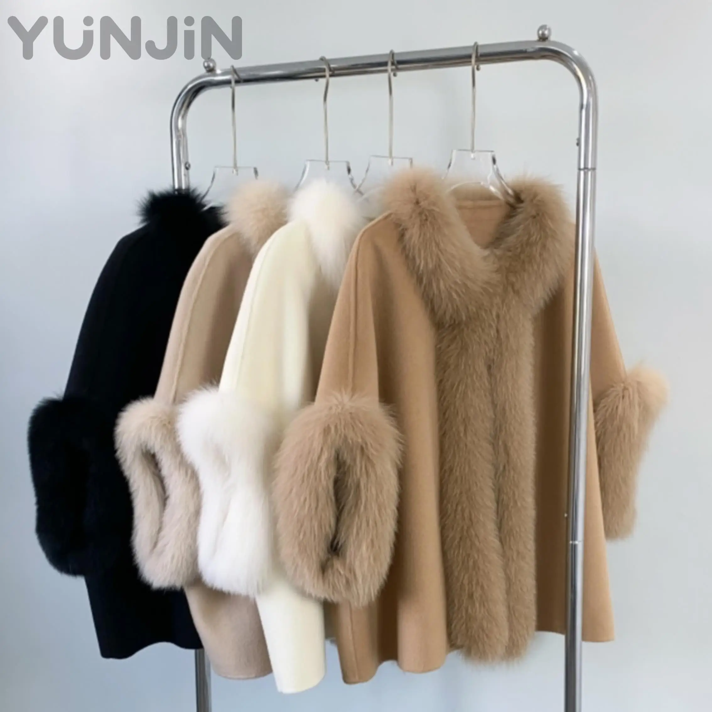 Winter Barse Wool Cashmere Coat Women Short Woolen