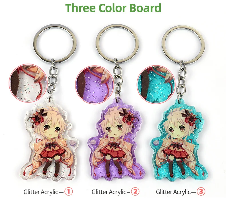 Custom Colorful Epoxy Acrylic Keychains – VOGRACE