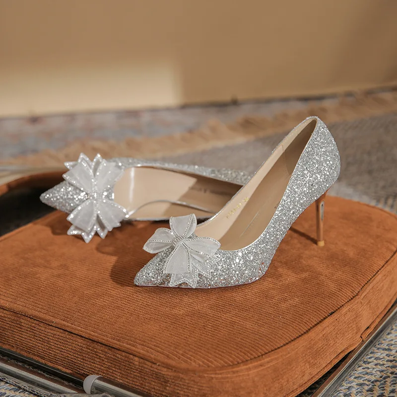 Fancy Pointed Toe High Heel Wedding Pumps For Women Oem