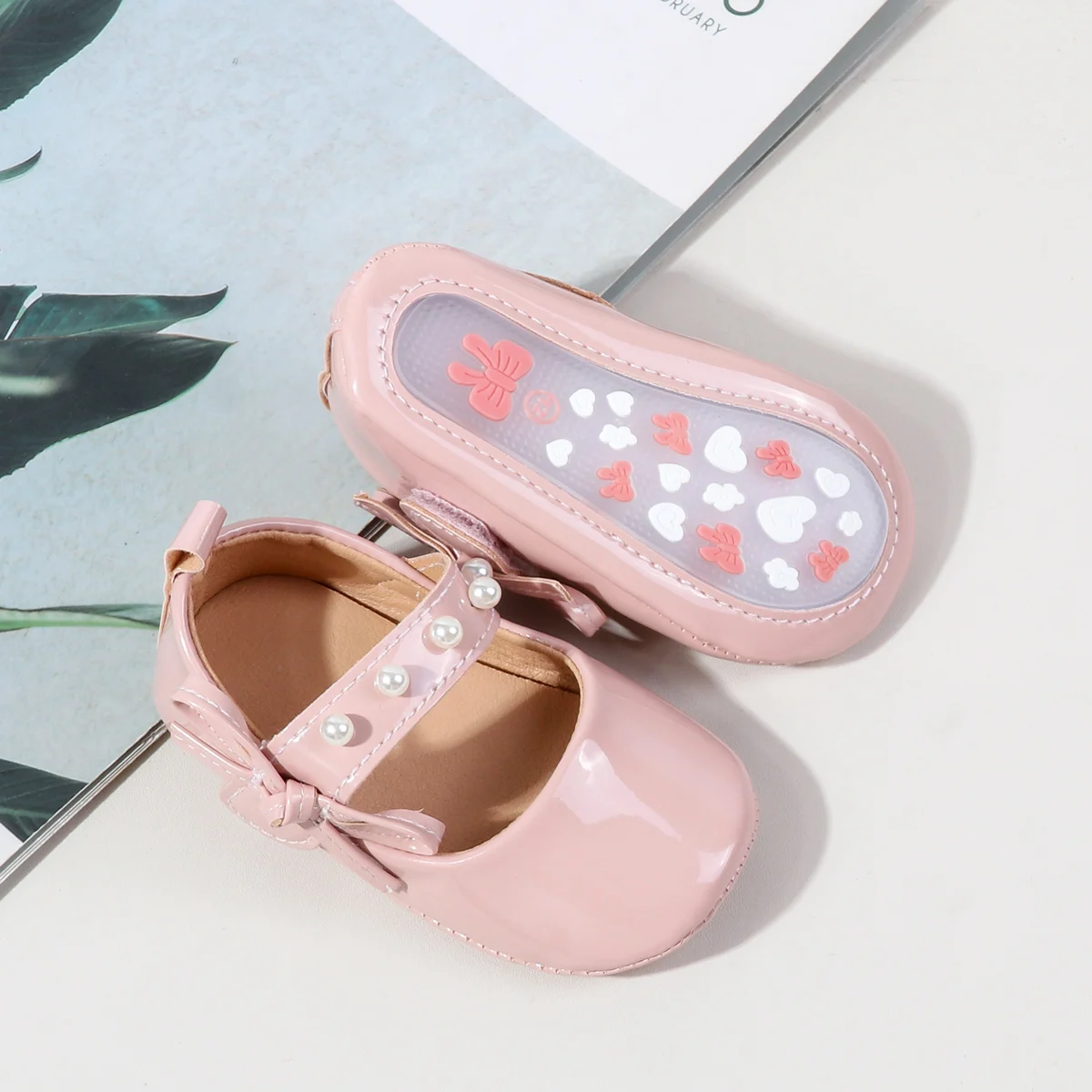 2025 Wholesale Beautiful Butterfly Design Solid Leather Princess Girls Shoes for Babies 0-12 Months supplier