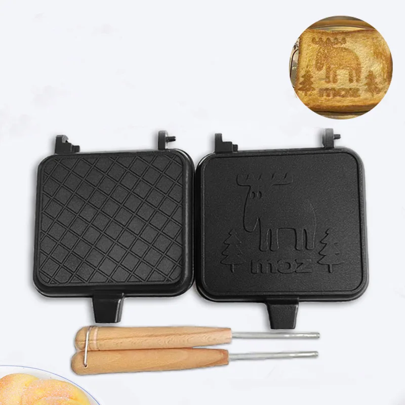 Poêle à Frire Double Face Antiadhésive – Sandwich, Panini, Crêpe, Omelette, Grill Fromage Facile à Retourner