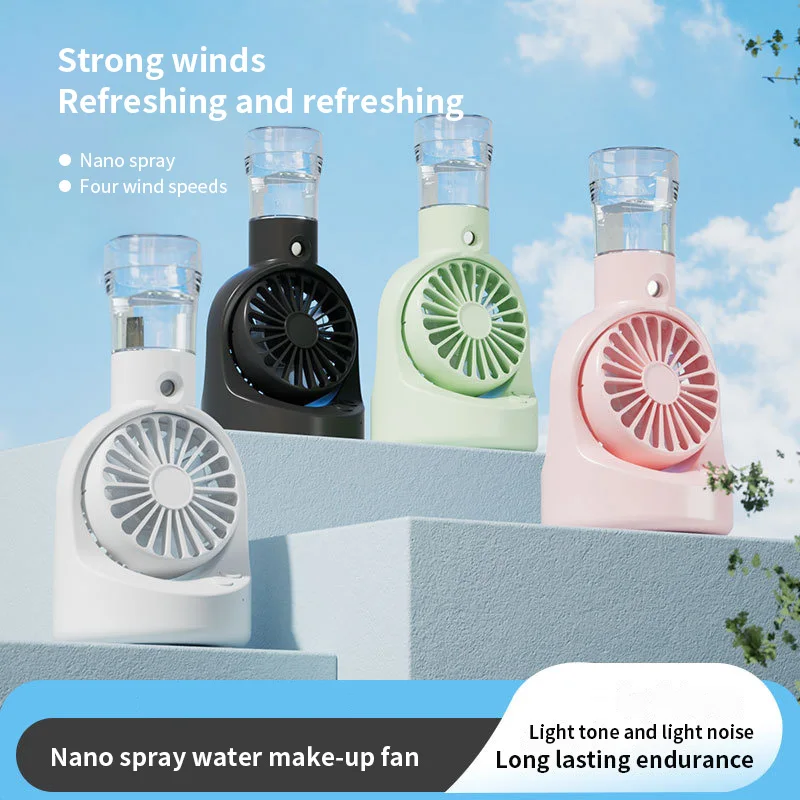 F6 Handheld Rechargeable Portable Humidification Fans Outdoor Air Cooling Mist Summer Mini Spray Fan