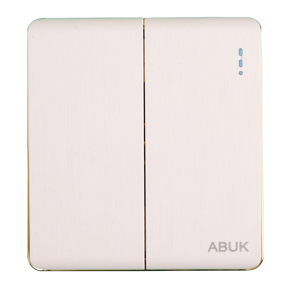 Абук пммц Черный панель 10A 250V 2 gang способ настенный переключатель кнопка современный домашний Электрический выключатель