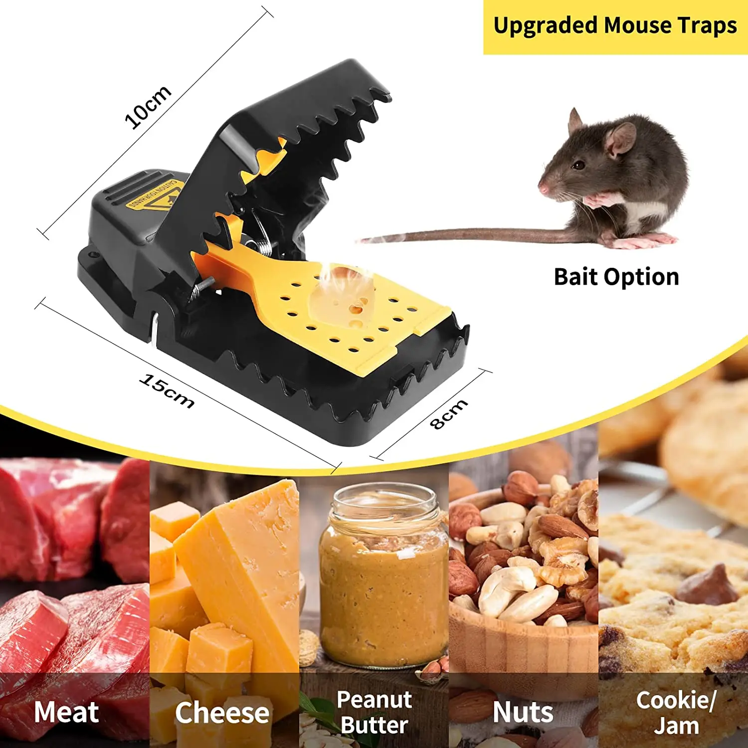 Large Size Plastic Mouse Trap High Sensitive Rat Trap Reusable Mouse Rat Killer for Home and Garden