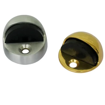 Half Moon Oval Floor Mounted Door Stopper Anti Collision Rubber Door Holder Brass Door Stop