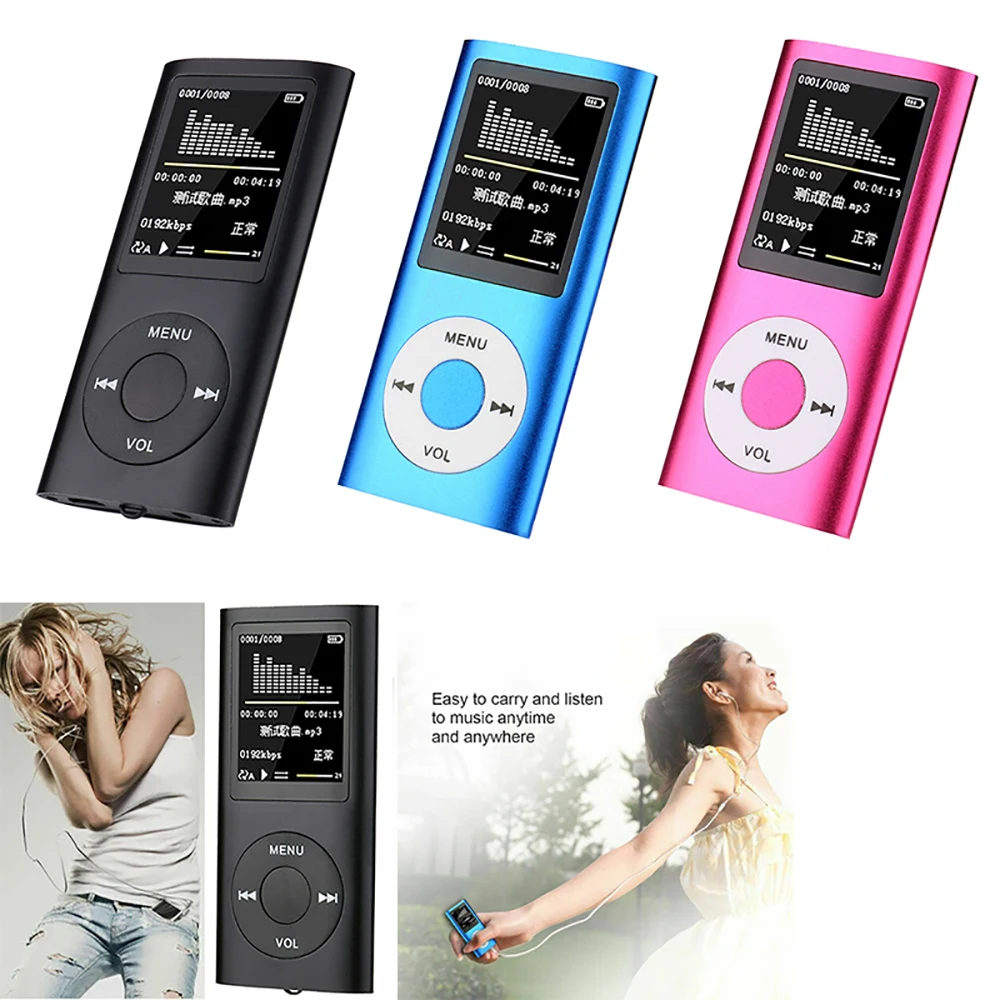 Lettore Mp3 Mp4 per Bambini, Supporto TF Card Slim 1,8 Pollici LCD Mp3 Mp4 Player Lettore Musicale Multimediale con Accessori, per Studenti, Suono Senza Perdita di Dati (#1