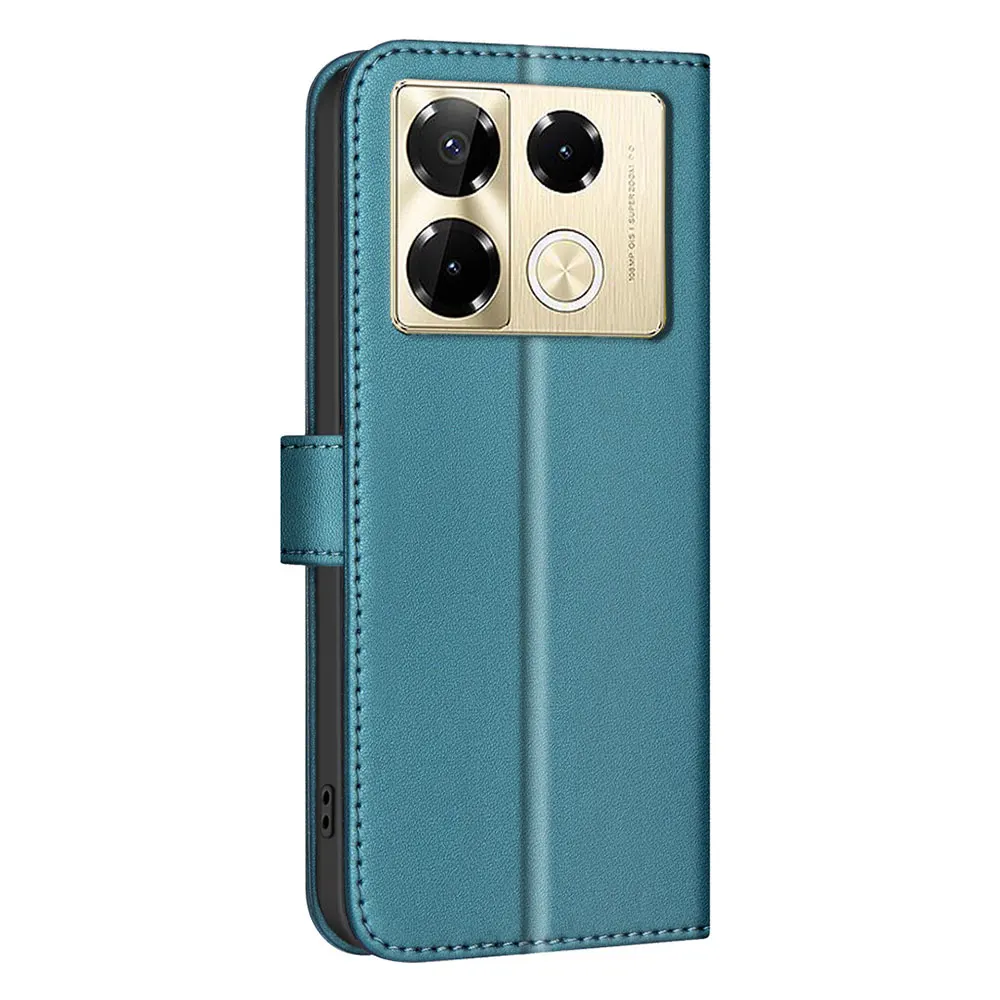 PU Leather Checkered Tpu Mobile Phone Case With Card Wallet Hand Strap Cover For Infinix Note 40 supplier