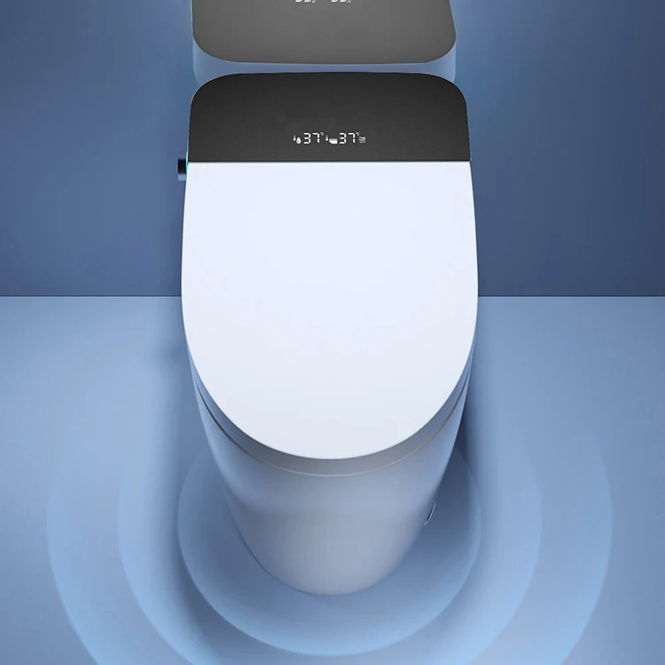 New design home bathroom ceramic elongated electronic bidet automatic wc intelligent toilet smart  with remote control