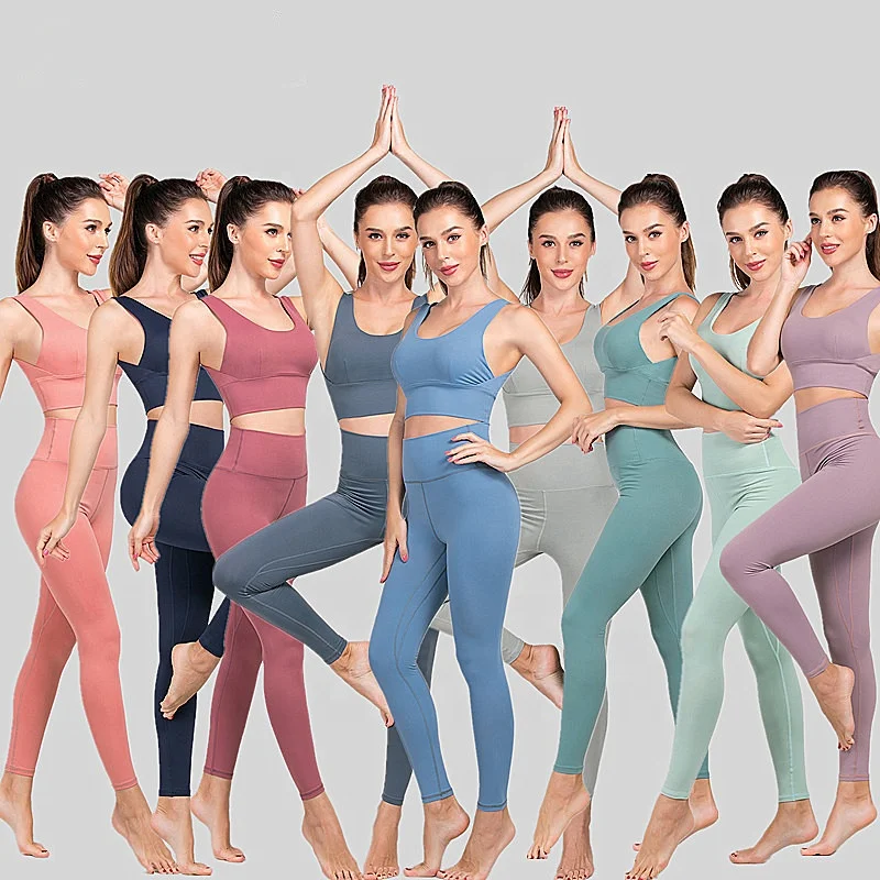 Yoga Tights Sports Bra And Leggings Womens Workout Fitness Sets