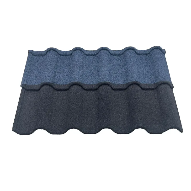 Современная голубая карала Легкая металлическая черепица с каменным покрытием водонепроницаемая и огнеупорная плитка для домашнего строительства