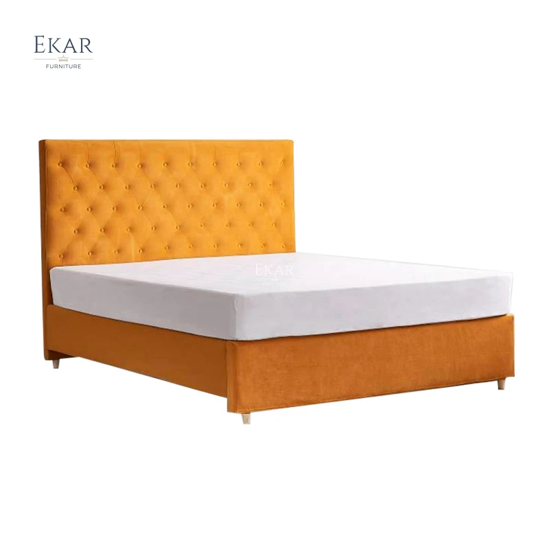 New Design Ekar Eco Leather Half Leather Bedroom Queen Bed