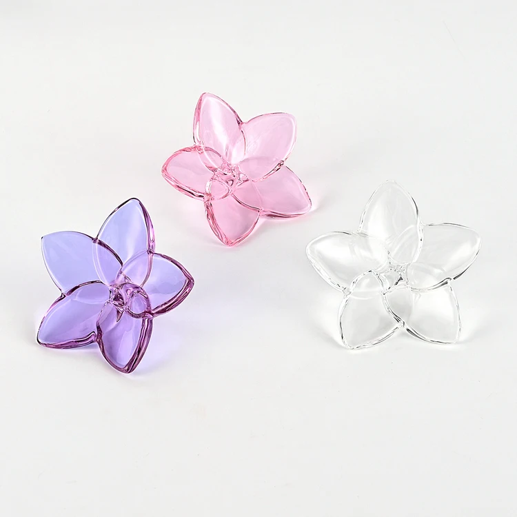 JY New product Creative decorative small ornaments multi  color Crystal Image crystal flower  crystal decoration