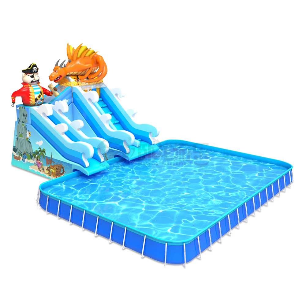 11.5x10x6m Submarine Use Together with Two Inflatable Pool Inflatable Water Slide Match with Inflatable Floating Toys