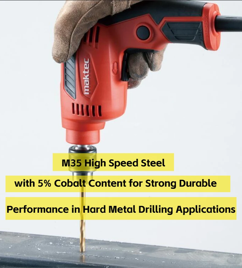 Hss M35 Drill Bit 5 Cobalt Yellow Diamond Roasted Stainless Steel