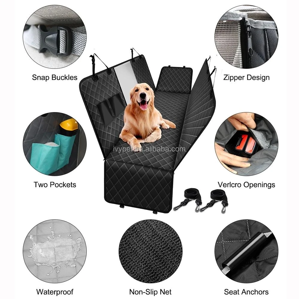 Waterproof Folding Comprehensive Protection Dog Transport Hammock Pet Car Seat Cover details