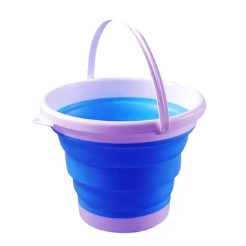 O-Cleaning Multi-Purpose Portable Outdoor/Indoor/Home Plastic Collapsible Foldable Round Tub Bucket With Durable Handle