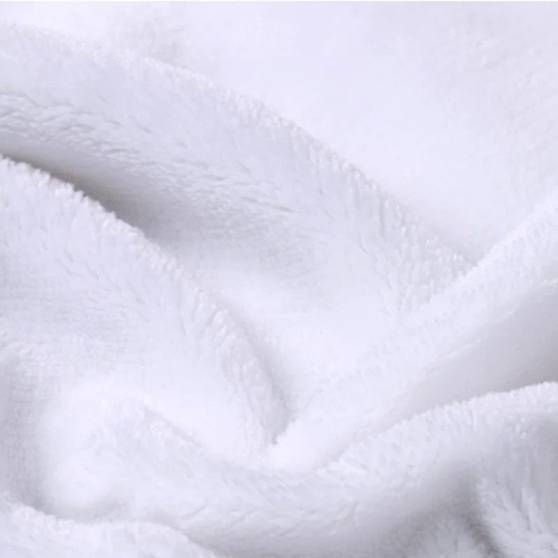 Изготовленная на заказ основовязаная чисто белая детская пижама из 100% полиэстера, односторонняя фланелевая флисовая ткань на метр